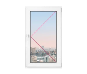 Одностворчатое окно Rehau Grazio 870x870 - фото - 1